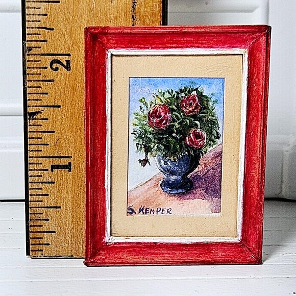Dollhouse Miniature Watercolor Original by Stephanie T. Kemper - Picture 3 of 5